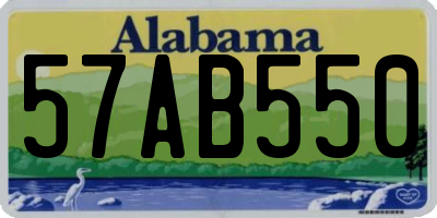 AL license plate 57AB550