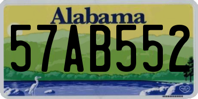 AL license plate 57AB552