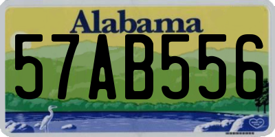 AL license plate 57AB556