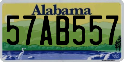AL license plate 57AB557
