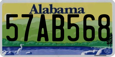 AL license plate 57AB568
