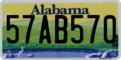 AL license plate 57AB570