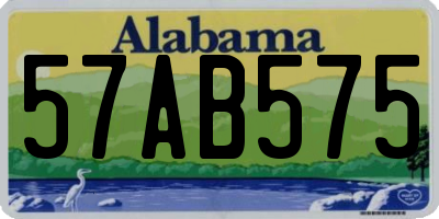 AL license plate 57AB575