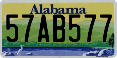 AL license plate 57AB577