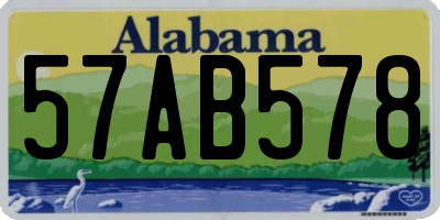 AL license plate 57AB578