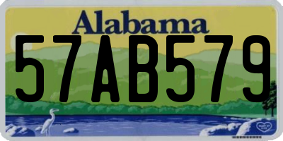 AL license plate 57AB579