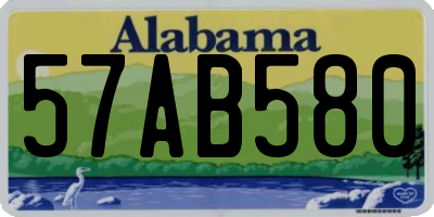 AL license plate 57AB580