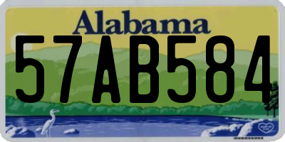 AL license plate 57AB584