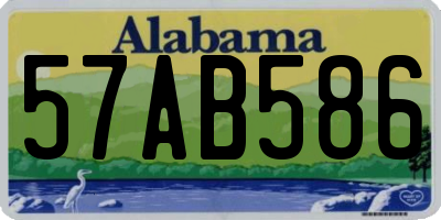 AL license plate 57AB586
