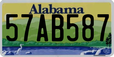 AL license plate 57AB587