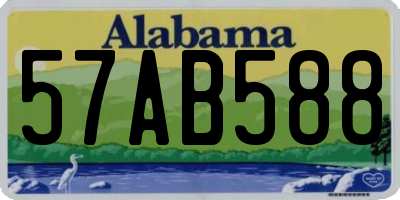 AL license plate 57AB588