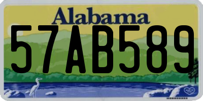 AL license plate 57AB589