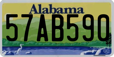 AL license plate 57AB590
