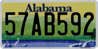 AL license plate 57AB592