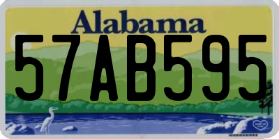 AL license plate 57AB595