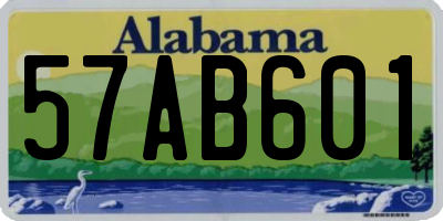AL license plate 57AB601