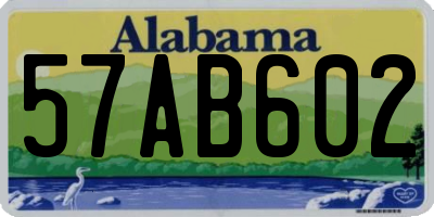 AL license plate 57AB602