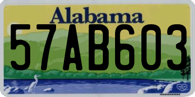AL license plate 57AB603