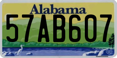 AL license plate 57AB607
