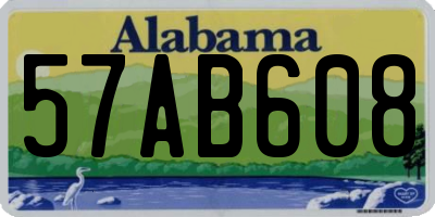 AL license plate 57AB608