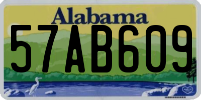 AL license plate 57AB609