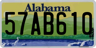 AL license plate 57AB610