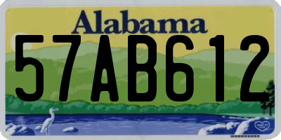 AL license plate 57AB612