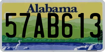 AL license plate 57AB613