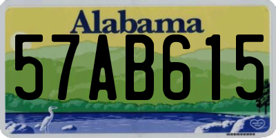 AL license plate 57AB615