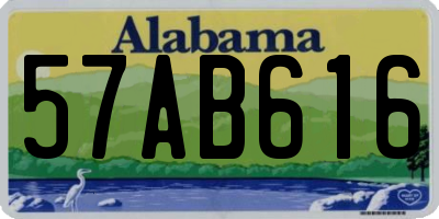 AL license plate 57AB616