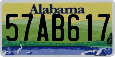 AL license plate 57AB617