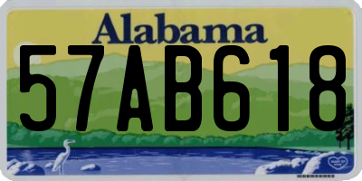 AL license plate 57AB618