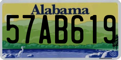 AL license plate 57AB619