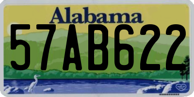 AL license plate 57AB622