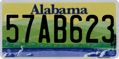 AL license plate 57AB623