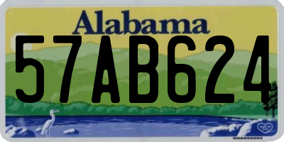 AL license plate 57AB624