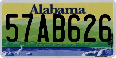 AL license plate 57AB626