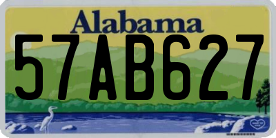 AL license plate 57AB627