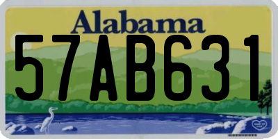 AL license plate 57AB631