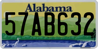 AL license plate 57AB632