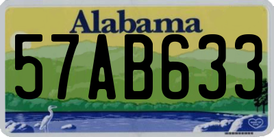 AL license plate 57AB633
