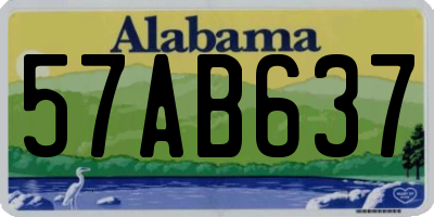 AL license plate 57AB637