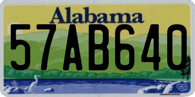 AL license plate 57AB640