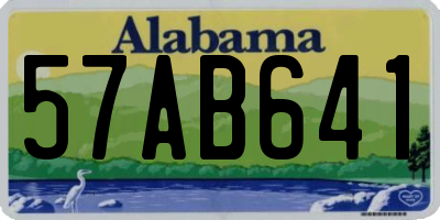 AL license plate 57AB641