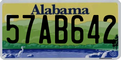 AL license plate 57AB642