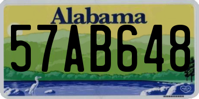 AL license plate 57AB648