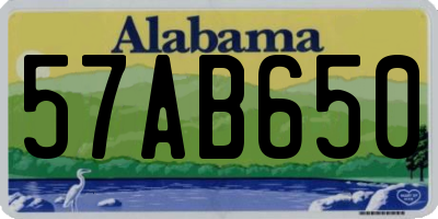 AL license plate 57AB650