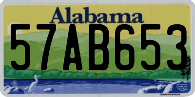 AL license plate 57AB653