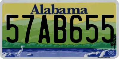 AL license plate 57AB655