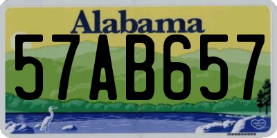 AL license plate 57AB657